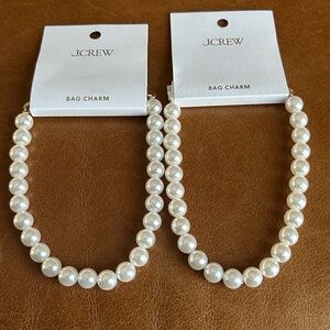 Two J. Crew Faux Pearl Bag Charms